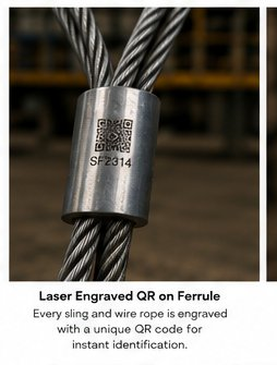 Laser-Engraved QR Code on Wire Rope Ferrule